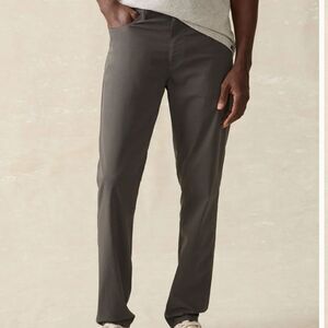 Faherty Movement 5-Pocket Pant Graphite 40W-32L NWT